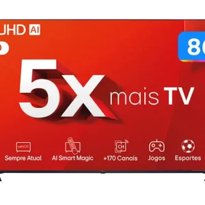 Smart TV 86" 4K LG Ultra HD 86UT8050 com Processador a5 Ger7 AI, Alexa/Chromecast integrado, Otimizador de Jogos, webOS 24 e Controle Smart Magic