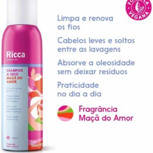 Ricca Shampoo A Seco Maçã do Amor 150ml