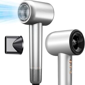 Secador de Cabelo Profissional 1500W - Baixo Ruído, Íons Negativos, Controle de Temperatura, Motor Brushless de Alta Velocidade (120000 RPM), Secagem Rápida, Portátil, 110v/127v
