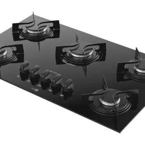 Fogão Cooktop 5 Bocas Preto Com Mesa Vidro Atlas Agile Up Bivolt